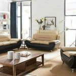 6007 BEIGE/BLACK 2pc SET